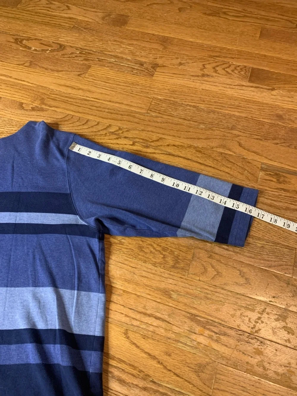 Jones New York Sport Blue Striped Cotton Top - 3X Plus Size - Picture 6 of 6